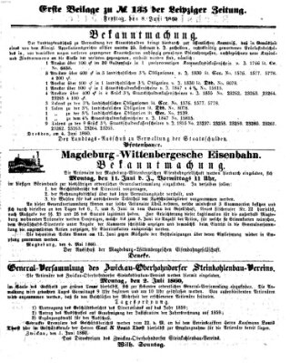 Leipziger Zeitung Freitag 8. Juni 1860