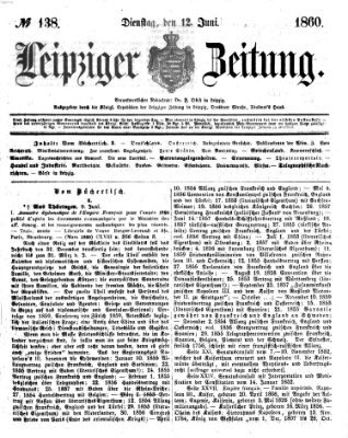 Leipziger Zeitung Dienstag 12. Juni 1860