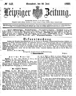 Leipziger Zeitung Samstag 16. Juni 1860