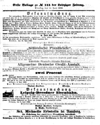 Leipziger Zeitung Dienstag 19. Juni 1860