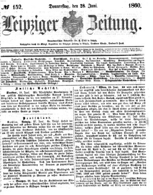 Leipziger Zeitung Donnerstag 28. Juni 1860