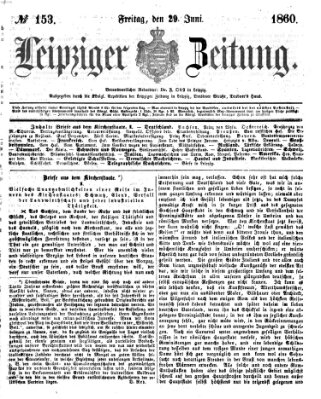 Leipziger Zeitung Freitag 29. Juni 1860