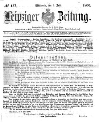 Leipziger Zeitung Mittwoch 4. Juli 1860