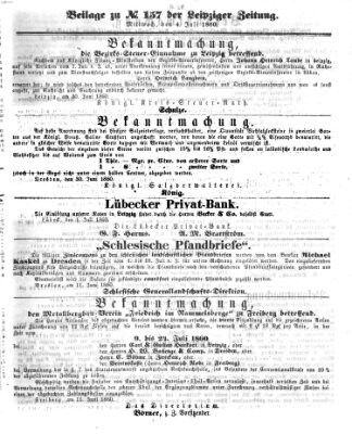 Leipziger Zeitung Mittwoch 4. Juli 1860