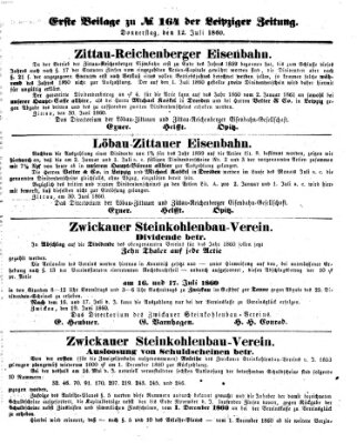 Leipziger Zeitung Donnerstag 12. Juli 1860