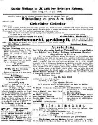 Leipziger Zeitung Donnerstag 12. Juli 1860