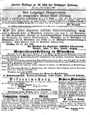 Leipziger Zeitung Freitag 13. Juli 1860