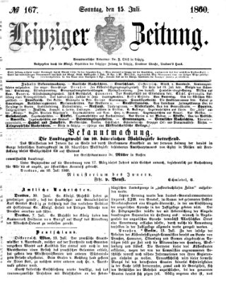 Leipziger Zeitung Sonntag 15. Juli 1860