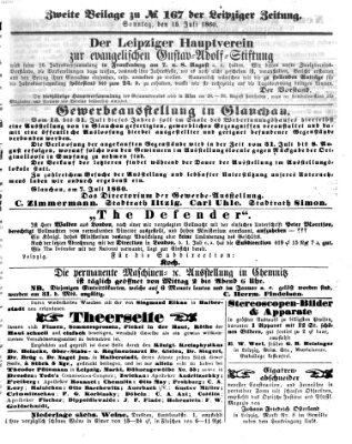 Leipziger Zeitung Sonntag 15. Juli 1860