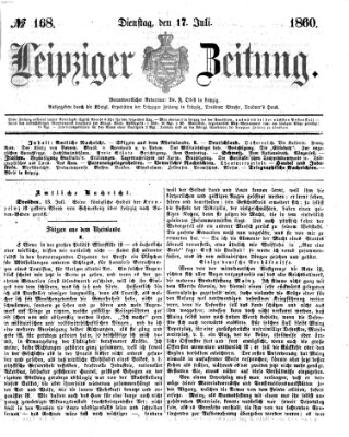 Leipziger Zeitung Dienstag 17. Juli 1860