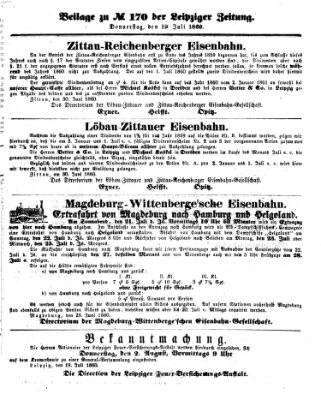 Leipziger Zeitung Donnerstag 19. Juli 1860