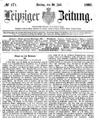 Leipziger Zeitung Freitag 20. Juli 1860