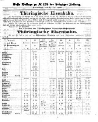 Leipziger Zeitung Samstag 21. Juli 1860