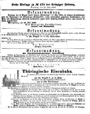 Leipziger Zeitung Sonntag 22. Juli 1860