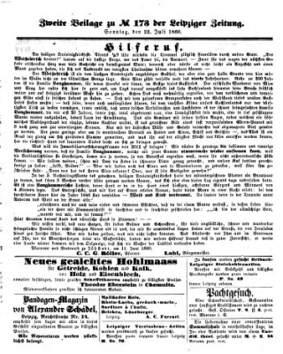 Leipziger Zeitung Sonntag 22. Juli 1860