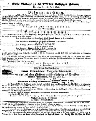 Leipziger Zeitung Dienstag 24. Juli 1860