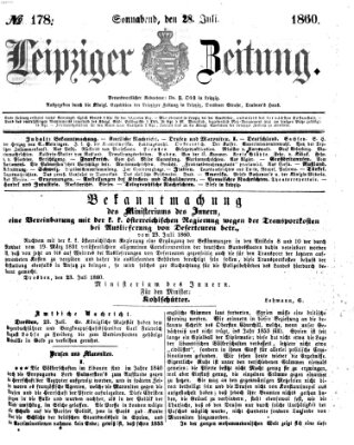 Leipziger Zeitung Samstag 28. Juli 1860