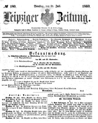 Leipziger Zeitung Dienstag 31. Juli 1860