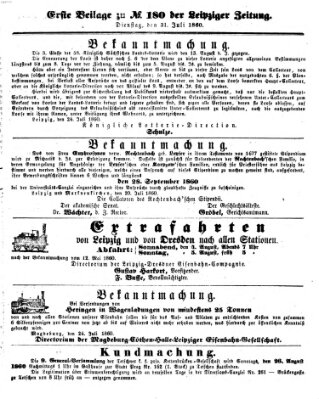 Leipziger Zeitung Dienstag 31. Juli 1860