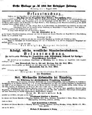 Leipziger Zeitung Sonntag 5. August 1860