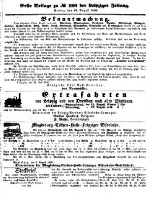 Leipziger Zeitung Freitag 10. August 1860