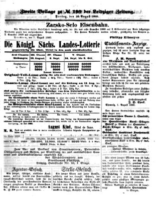 Leipziger Zeitung Freitag 10. August 1860