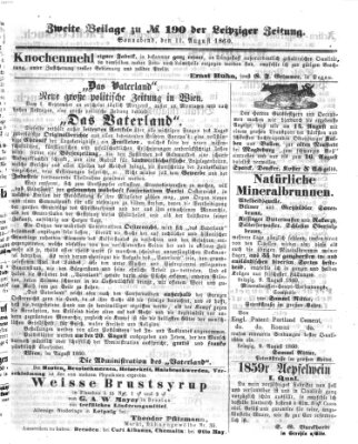 Leipziger Zeitung Samstag 11. August 1860