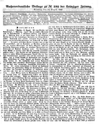 Leipziger Zeitung Dienstag 14. August 1860