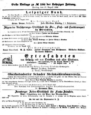 Leipziger Zeitung Freitag 17. August 1860