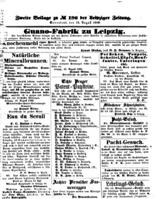 Leipziger Zeitung Samstag 18. August 1860