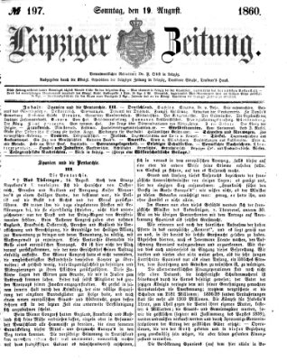 Leipziger Zeitung Sonntag 19. August 1860