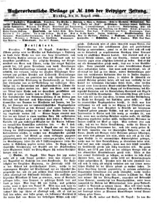 Leipziger Zeitung Dienstag 21. August 1860