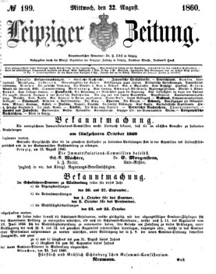 Leipziger Zeitung Mittwoch 22. August 1860