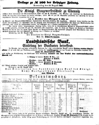 Leipziger Zeitung Donnerstag 23. August 1860