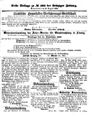 Leipziger Zeitung Samstag 25. August 1860