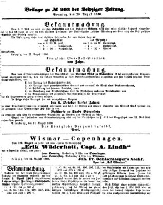 Leipziger Zeitung Sonntag 26. August 1860