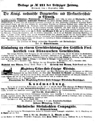 Leipziger Zeitung Mittwoch 5. September 1860