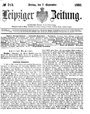 Leipziger Zeitung Freitag 7. September 1860