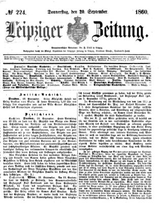 Leipziger Zeitung Donnerstag 20. September 1860