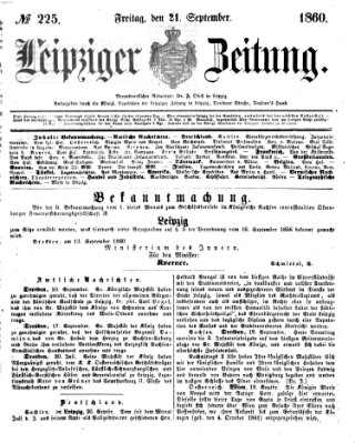 Leipziger Zeitung Freitag 21. September 1860