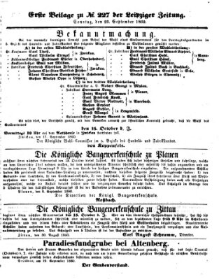 Leipziger Zeitung Sonntag 23. September 1860