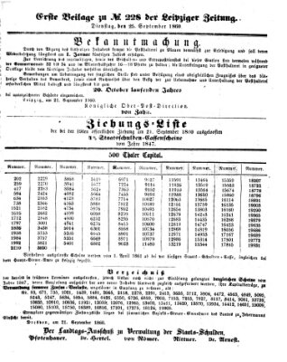 Leipziger Zeitung Dienstag 25. September 1860