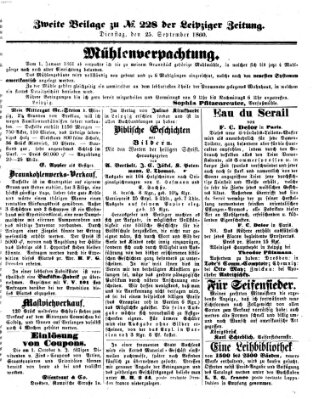 Leipziger Zeitung Dienstag 25. September 1860