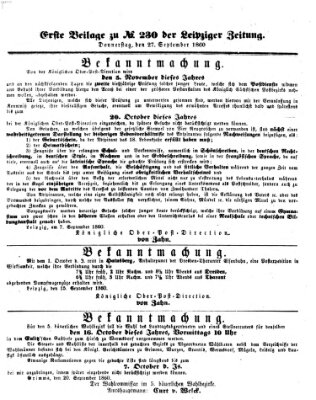 Leipziger Zeitung Donnerstag 27. September 1860