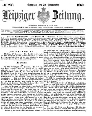 Leipziger Zeitung Sonntag 30. September 1860