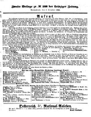 Leipziger Zeitung Samstag 6. Oktober 1860