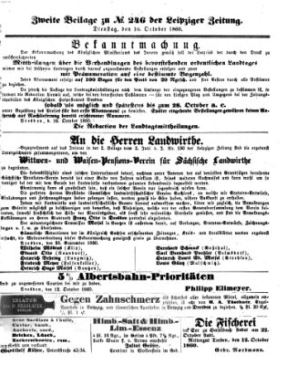 Leipziger Zeitung Dienstag 16. Oktober 1860