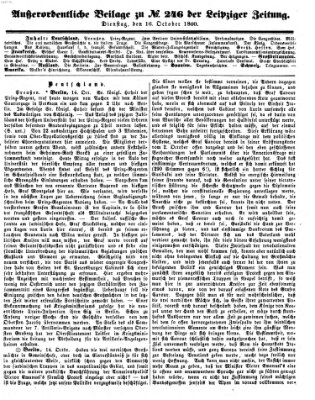 Leipziger Zeitung Dienstag 16. Oktober 1860