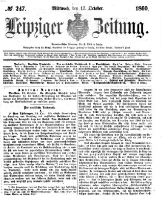 Leipziger Zeitung Mittwoch 17. Oktober 1860