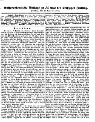 Leipziger Zeitung Dienstag 23. Oktober 1860